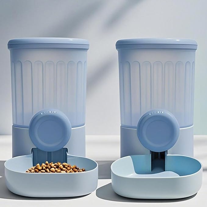 Yosoo Hanging Pet Food Water Dispenser Auto Cage Feeder, Waterer Set for Cats Dogs, Hanging Pet Food Water Dispenser, Space Saving Design, Easy Cleaning, Ideal for Large Pets