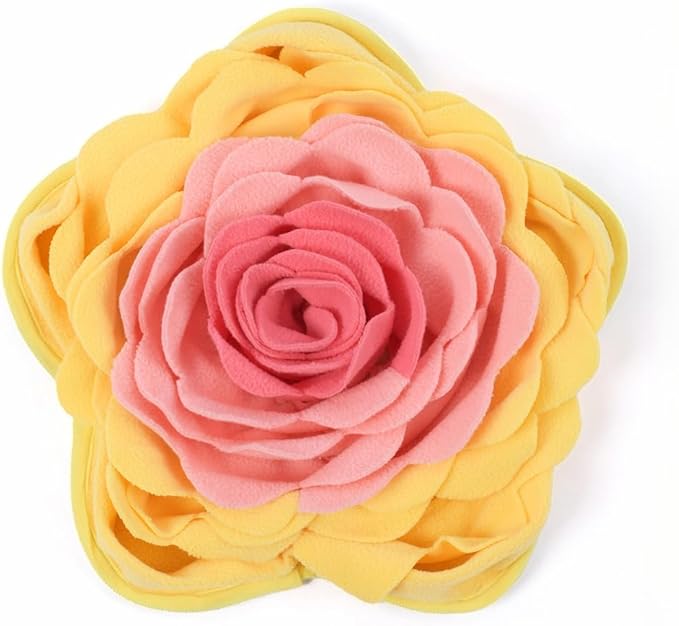 Heart-Shaped Rose Snuffle Mat for Dogs and Cats, Washable Pet Nose Work Mat, Interactive Feeding Mat to Relieve Boredom and Stress (V14)