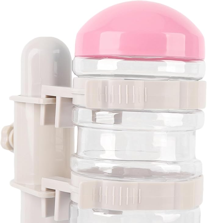 Haofy Elevated Water Dispenser for Pets with Height Adjustable 500ml Automatic Feeder Capacity and Easy to Clean Anti Leakage and Design for Puppies Ideal for Home, Travel and Training (L)