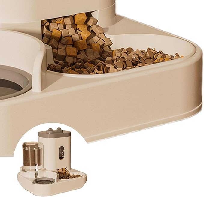 Automatic Pet Feeder with Water Dispenser - Self-Feeding Station for Cats and Dogs, Ideal for Home or Travel Use