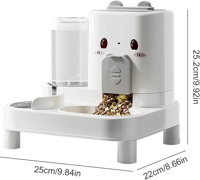 2 in 1 Dog Food Dispenser - Multifunctional Feeding Container with Water Bottle, Portable Food Storage | Detachable Waterer, Indoor and Outdoor Travel Accessory, Convenient Care Solution for D