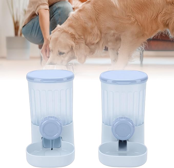 Yosoo Hanging Pet Food Water Dispenser Auto Cage Feeder, Waterer Set for Cats Dogs, Hanging Pet Food Water Dispenser, Space Saving Design, Easy Cleaning, Ideal for Large Pets