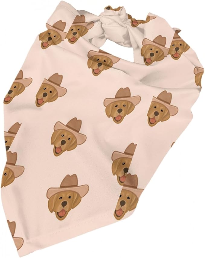 Western Dog Bandanas, Cartoon Cowboy Dog Scarf, Accessories Puppy Kitten Party Festival and Daily Wearing,West Cowboy Accessories Party Cosplay (Puppy)