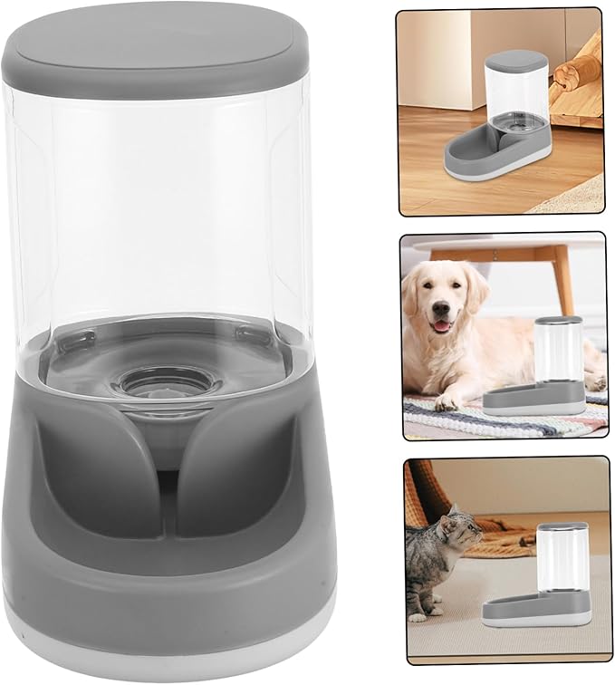VANZACK Pet Automatic Water Dispenser and Food Feeder Quiet Scheduled Feeding Station for Cats and Dogs Portions Food-Grade Material Elegant Design