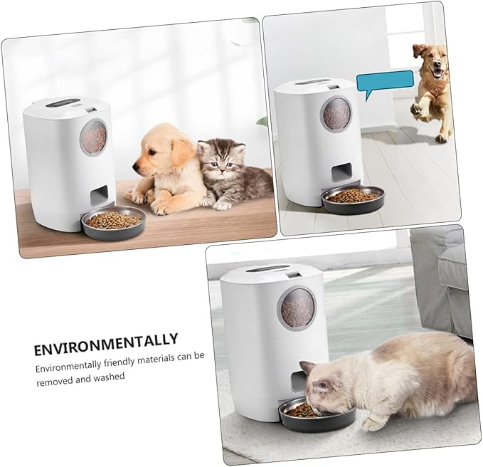 1pc Smart Pet Feeder for Dogs Cats Automatic Food Dispenser Portion Control Removable Bowl for Timed Feeding and Meals