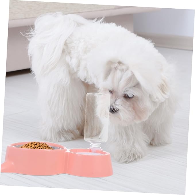 SUPVOX 1pc Automatic Pet Water and Food Dispenser Cat Ear Design Water Bottle Non- -Resistant Bowl for Dogs and Cats Easy to Dual-use Feeding