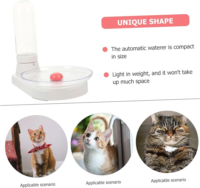Automatic Dog Water Dispenser Pet Drinking Tool with Capacity for Cats and Dogs Easy to Detachable Design for Busy Pet Owners White