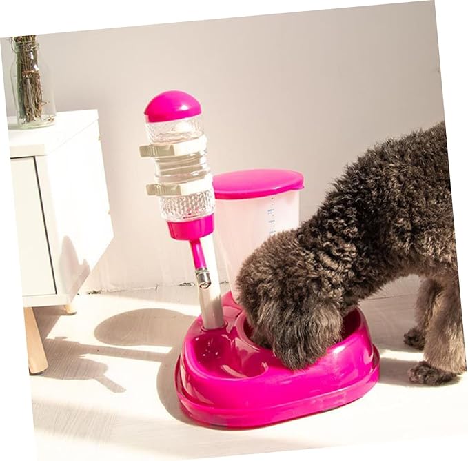 BESPORTBLE 1pc Automatic Pet Water Dispenser and Food Feeder Drinking Bowl for Dogs and Cats Transparent Water Bottle and Material Easy to Use Pet Supplies