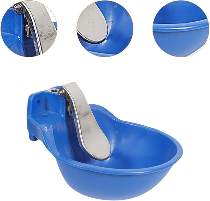 Automatic Drinking Water Bowl Water Drinker Bowl,Pet Water Bowl,Farm Animals Pet Water Dispenser for Cattle Horse Dog, Blue Large(Blue Large)