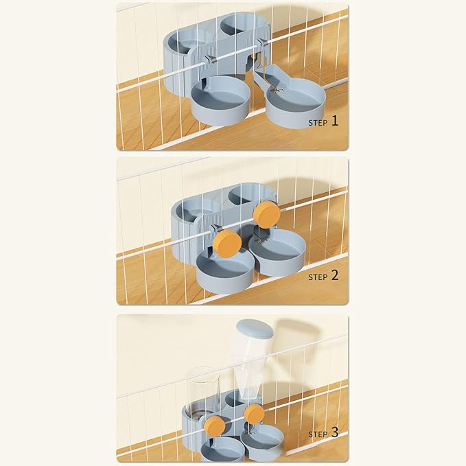 Water Feeder Automatic Feeder and Water Water Dispenser Feeding Watering Pet Feeder Cage Mount