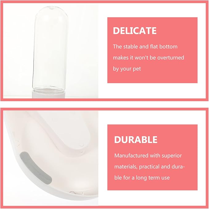Automatic Water Feeder White Pet Water Dispenser Capacity Lightweight Drinking Tool for Home Use Easy to Carry Practical Design