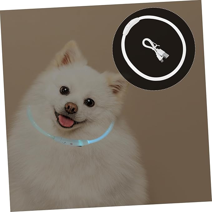 Hemoton Glowing Pet Collar Led Puppy Collar USB Charge for Dog for Pet Accessories