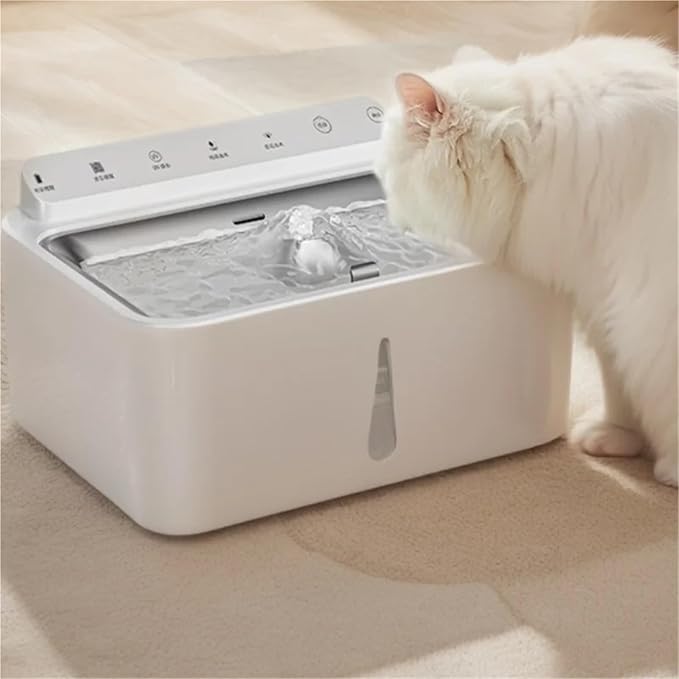 5L Wireless Sensor Pet Water Dispenser, Multi-Cycle Live Water Filter Automatic Silent Smart Water Feeder for Cats Dogs