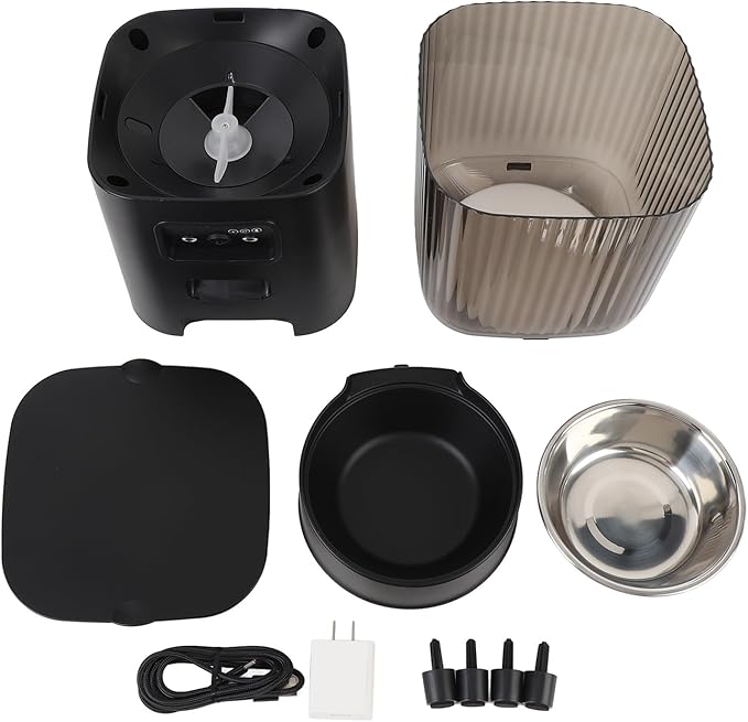 Automatic Pet Dispenser, Smart Pet Feeder with Camera, Voice Control, Timed Feeding for Dog Cat (Single Bowl)