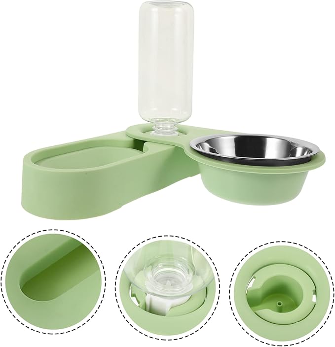 Automatic Feeder Bowl Cats Food and Water Dispenser Design Easy Installation and Construction for Convenient Pet Feeding