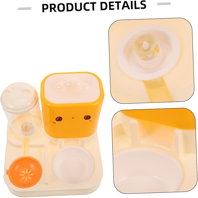 balacoo Automatic Pet Feeder Dual Bowls for Cats and Dogs Integrated Food and Water Station Easy-Clean Design for Pets Sturdy Base for Stability Space-Saving