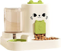 Automatic Refilling Pet Water Bowl and Food Dish Set with Stainless Steel Removable Tray Anti Tip Base for Small Animals Pet Food and Water Dispenser