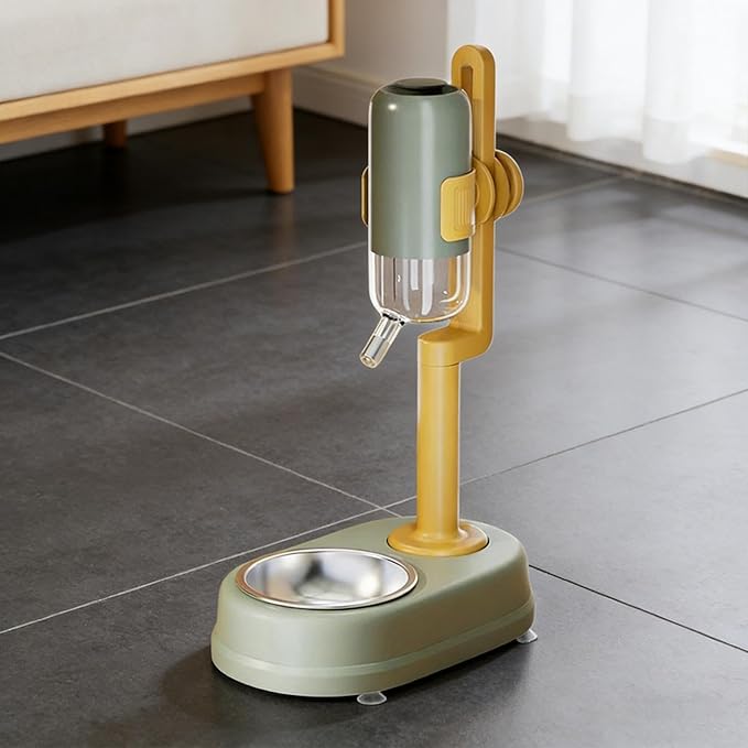 Freestanding Pet Water Dispenser, Automatic Feeder for Dogs and, Green