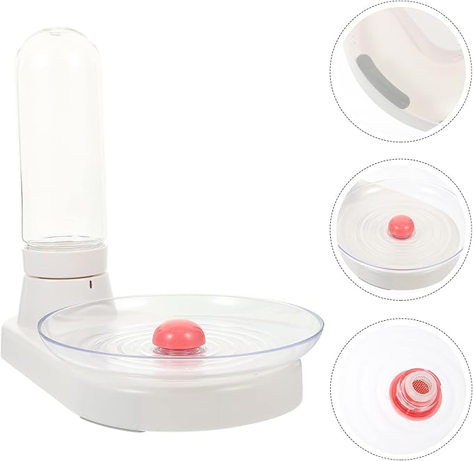 Automatic Water Feeder White Pet Water Dispenser Capacity Lightweight Drinking Tool for Home Use Easy to Carry Practical Design