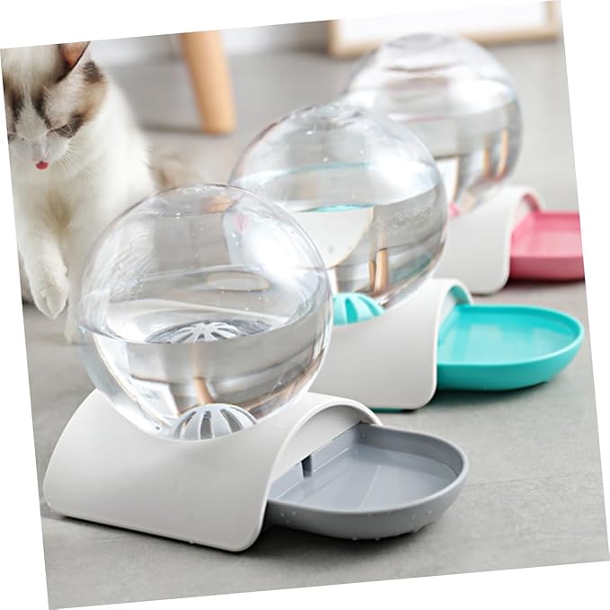 Automatic Pet Water Dispenser for Cats Dogs Smooth Water Feeder Grey for Home Use Unique Design Prevents Spills