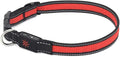 LED Dog Collar (L (53 60cm), Red) - USB Rechargeable Pet Collar Glows with Night Safety LEDs, Lights Up with Nylon Tape and Reflective - Perfect for Small, Medium and Large Dogs by The Small Moment