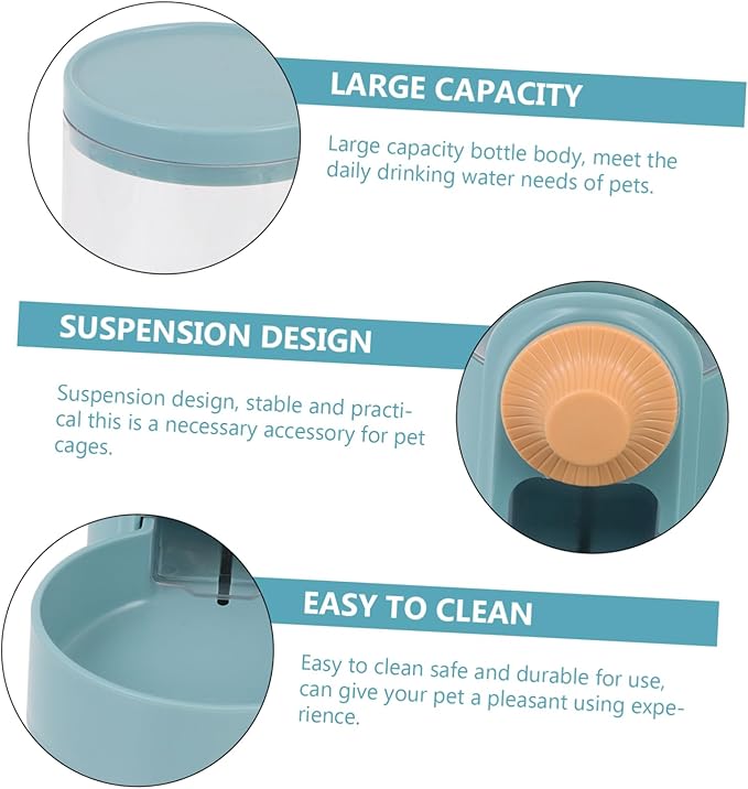 2pcs Hanging Automatic Cat Water Dispenser and Dog Food Feeder for Animals Easy Install Bowl for Cages Safe and Convenient Feeding for Pets