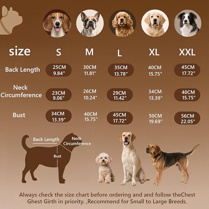 Small/Medium Dog Sweater, Warm Dog Winter Coat w/Sleeves, Comfortable High Neck Premium Dog Clothes for Bulldog-Best for Holidays, Daily Walks L Red