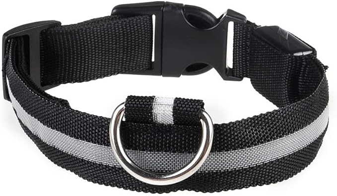 LED Dog Collar Safety Collar USB Rechargeable Adjustable Glowing Pet Collar Basic Dog Collars Reflective Light Up Collars for Your Dogs 8 Colors with 3 Sizes