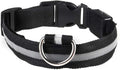 LED Dog Collar Safety Collar USB Rechargeable Adjustable Glowing Pet Collar Basic Dog Collars Reflective Light Up Collars for Your Dogs 8 Colors with 3 Sizes