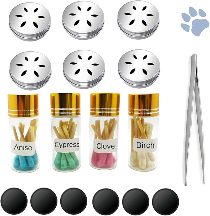 Dog Scent Training Kit Nose Scent Work Tins, Dog Nose Scent Work Training Kit for Dogs Brain Games Pet Pup Beginner Scent Work Kit (6 Box+4 Nose Work Set)