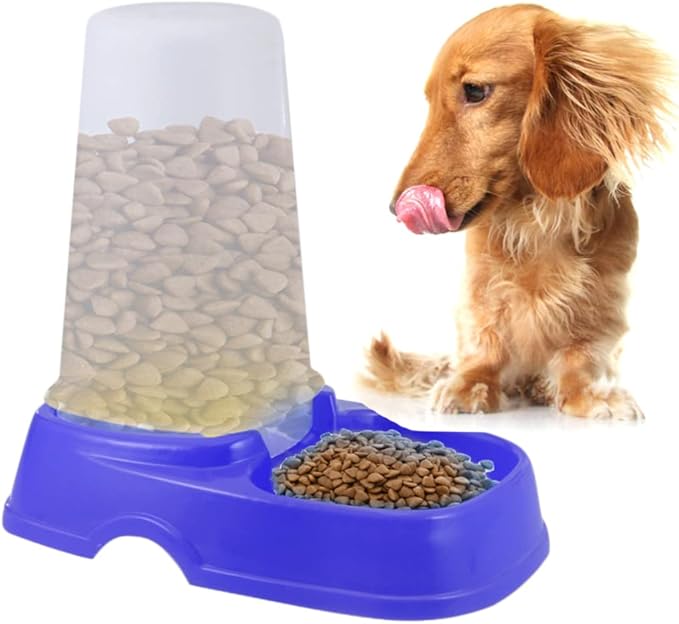 VANZACK Automatic Pet Feeder Pet Food Dispenser for Dog Cat Easy Clean Feeder Removable Chassis Single Dark