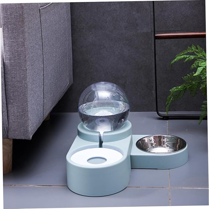 BESPORTBLE Creative Pet Automatic Water Feeder Double Bowl Non-Stainless Steel Pet Water Dispenser Unique Design