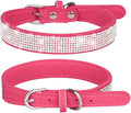 Puppy Dog Collar with Rhinestone Crystal Diamond Colorful Bling Girl Cat Collars Rose XXS