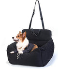 Dog Car Seat, Puppy Booster Seat for Small Medium Dogs Cats,Dog Travel Car Carrier Bed Car Safety Seats with Storage Pocket and Clip-On Safety Leash and Removable Washable Cover