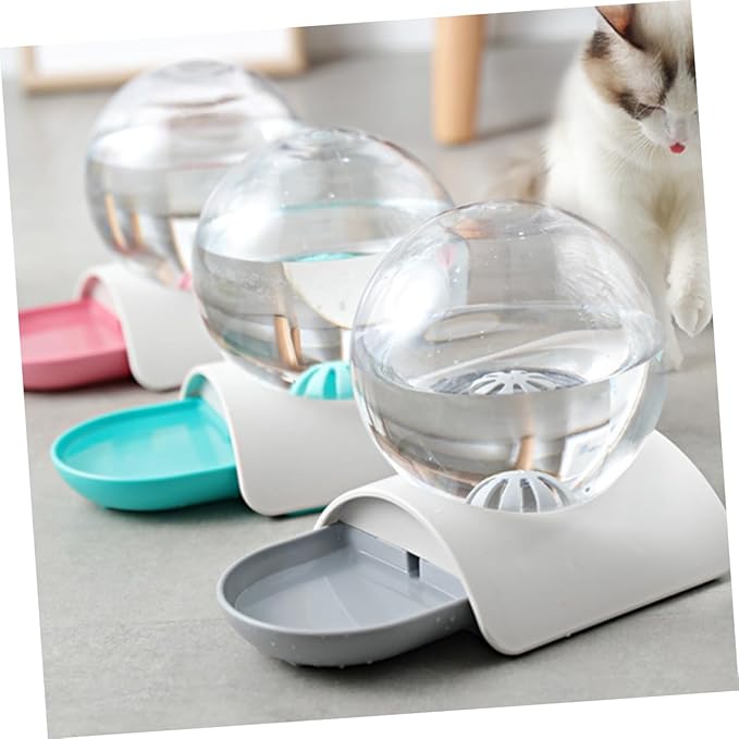 GANAZONO Pet Automatic Water Dispenser Drinking Bowl for Cats and Dogs Safe High-Density Material Smooth Surface Unique Design Blue