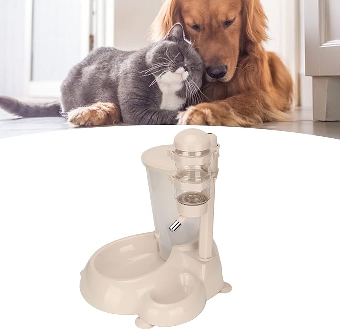Multifunctional Automatic Feeders Dispenser, Automatic Liftable Dog Water Bottle Cat Dog Drinking Water Fountain for Dogs Cats