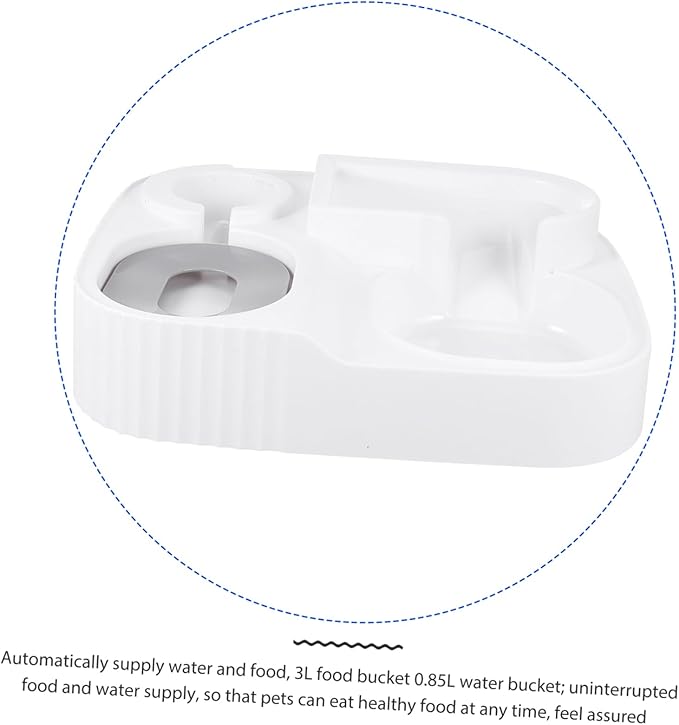 Pet Feeder Bowl for Small Dogs and Cats Automatic Detachable Water Dispenser Food Storage and Pet Materials for Continuous Fresh Water and Food Supply