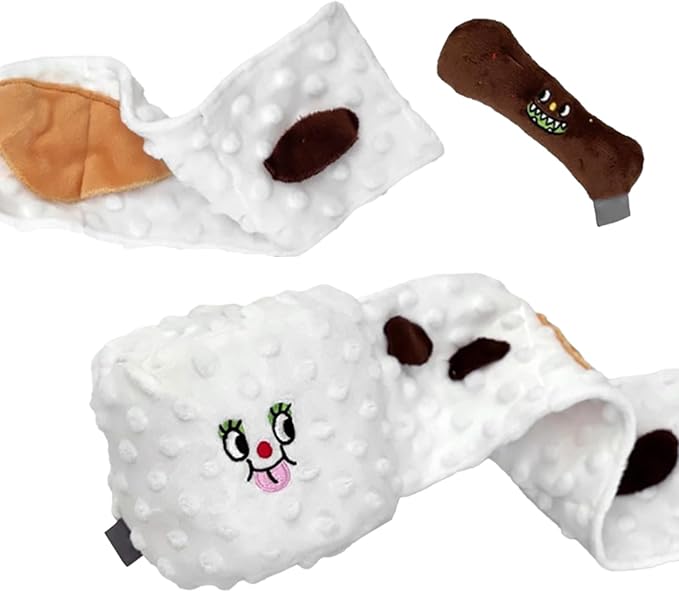 Fydun Plush Toilet Paper Toy, Dog Snuffle Interactive Toys Toy, L Lightweight and Easy Chew for Dogs Pets to Carry Hiding Food Cute Appearance Ligence Olfactory Abilities