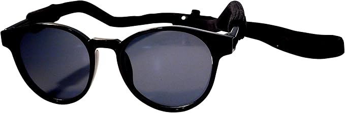 G006 Dog Pet Costume Retro 80s Sunglasses Adjustable for Medium Breed 20-40 lbs Party Prop Cosplay Photoshoot (Panto Black)