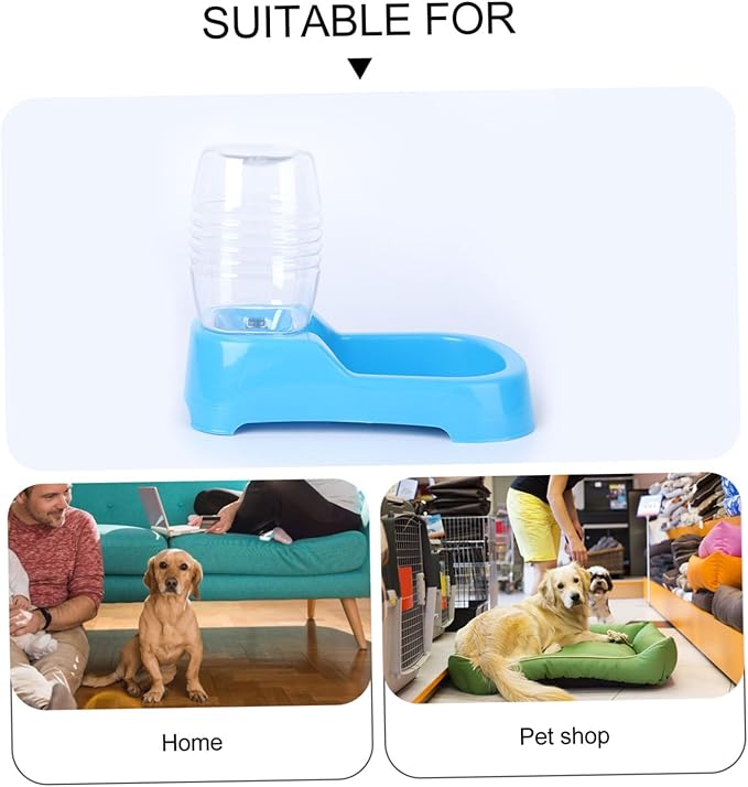 Pet Water Feeder Bowl Creative Automatic Dog Water Dispenser Smooth Surface Design for Home and Pet Shops Blue