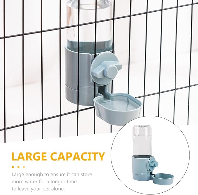 Happyyami Automatic Hanging PET Water Dispenser for Cats and Dogs Indoor Water Feeder 2L Capacity Plastic Waterer for Rabbits and Small Animals