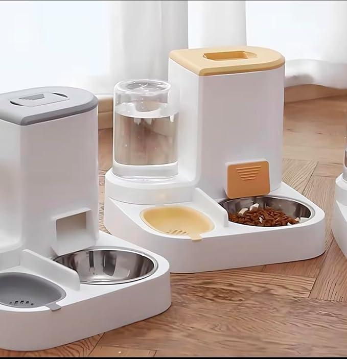 2 in 1 Automatic pet Feeder and Water Dispender for Cats and Dogs 3 Colors to Choise (Blue,Green,Gray)
