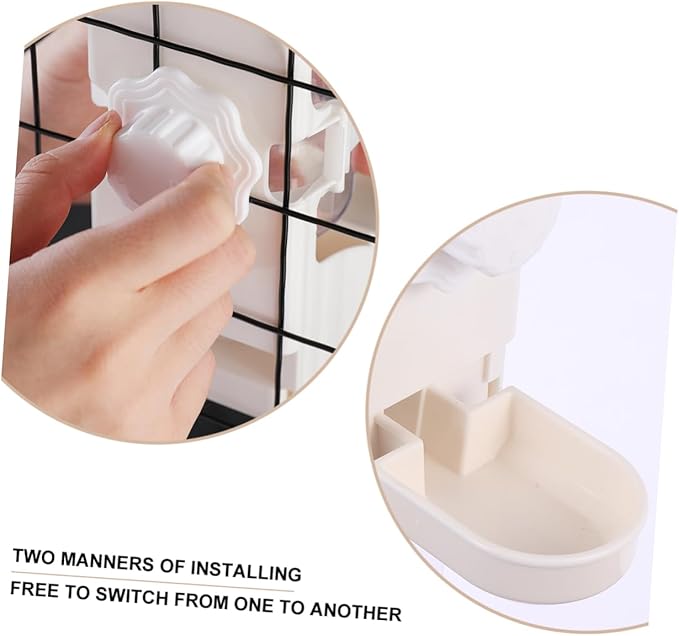 1pc White Automatic Hanging Dispenser for Pets Leak Waterer Feeder Station for Dogs and Cats for Indoor and Outdoor Use