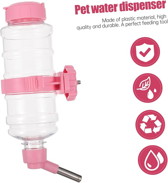 1pc Pet Water Dispenser Automatic Gravity Feeder for Dogs Cats and Rabbits Capacity Leak Easy to Clean for Home Use