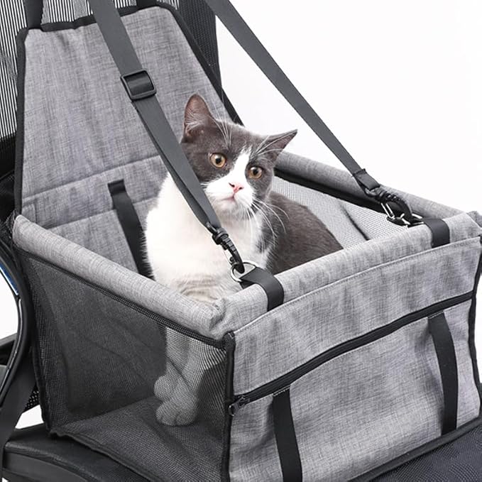 Pet car Seats Small Dogs,Dog Car Seats for Small Medium Dogs & Cats,Portable Puppy/Pet Car Booster Seat with Clip-On Leash and Mesh Window for Pet Up to 12 lbs (Orange, Small)