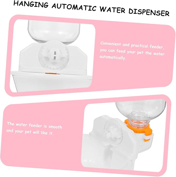 Hanging Automatic PET Water Feeder for Dogs and Cats Bottle 500ml Capacity for Indoor and Outdoor Use