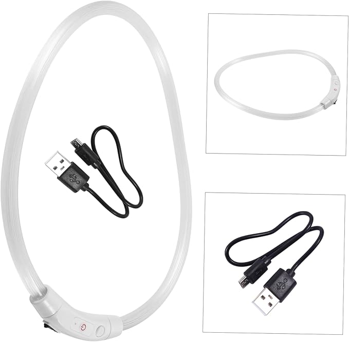 Led Pet Glow Collar USB Rechargeable Light-up Dog Collar for Night Safety for Dogs and Cats High Visibility with Lights