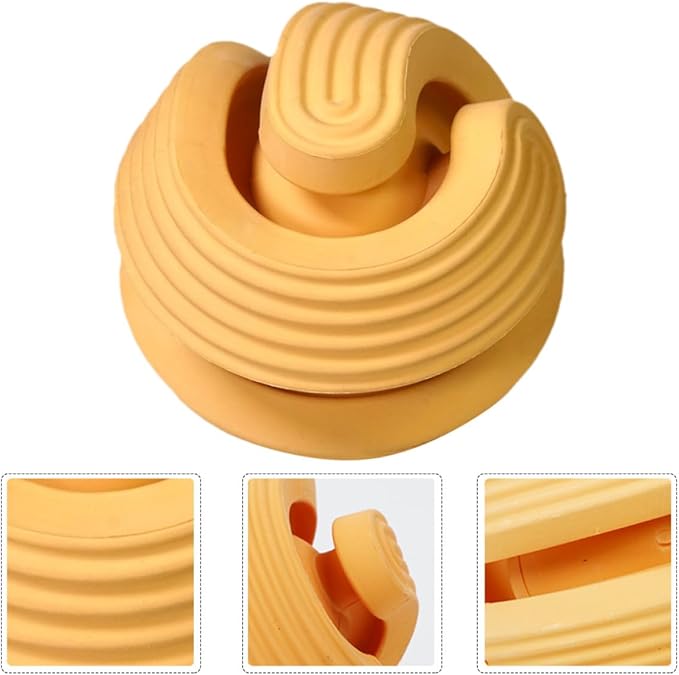 Dog Interactive Snuffle Ball 85mm Orange Rubber Treat Dispensing Puzzle for Outdoor Training and Puppy Diversion