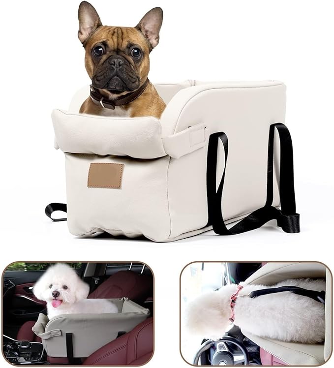 Dog Car Seat Dog Car Seat Centre Console Dog Booster Dog Car Seat Small Dog Cat Booster Seat for Dogs Cats Pets Up to 22lbs