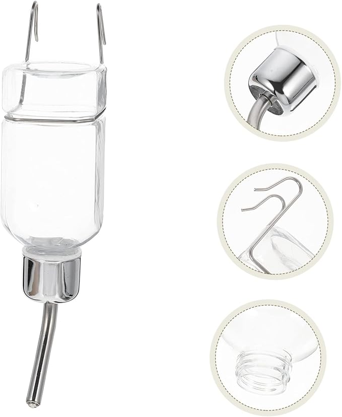 balacoo 5pcs Pet Hanging Water Dispenser for Dogs and Cats Transparent Automatic Water Feeder for Pets Secure